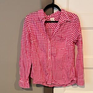GAP Pink and White Gingham Shirt